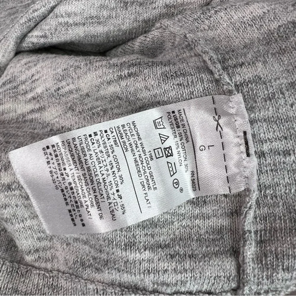 Banana Republic sweater eco striped grey charcoal Light Gray Knit Sweater
